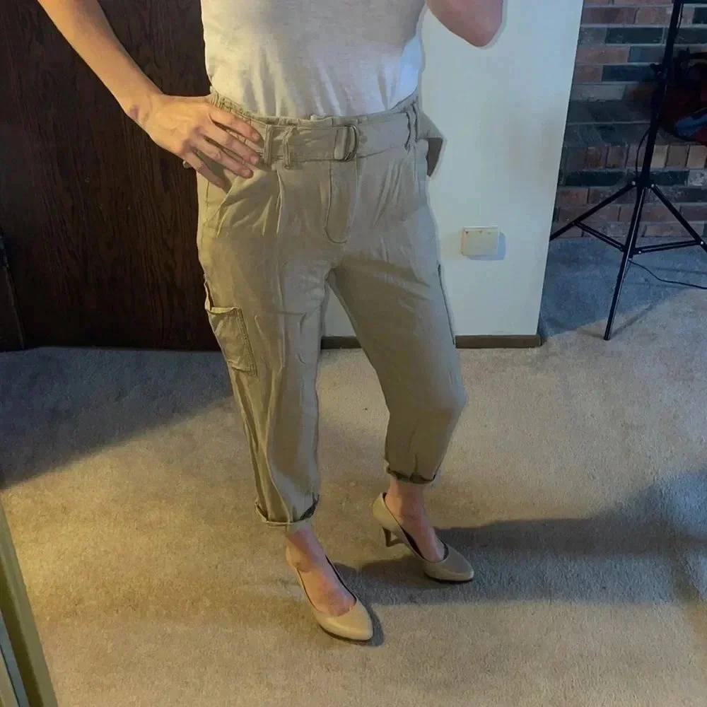 Free People Tan‎ Cargo pants 6